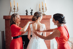 préparatifs de la mariée