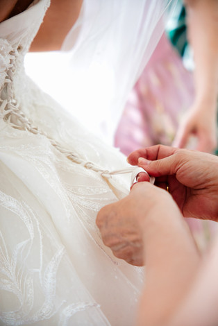 habillage robe de mariée