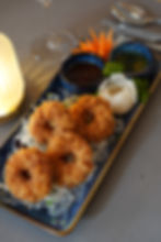 Beignets de scampi (schrimp cake)