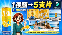 一張產品圖生成廣告影片|Filmora AI 完整提示詞整理
