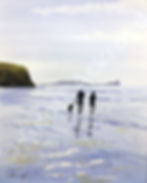 Geoff Ackroyd, A Walk Towards Worms Head, Gower