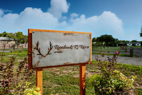River Banks RV Resort sign