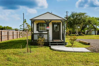 Cozy tiny house rental at River Banks RV Resort
