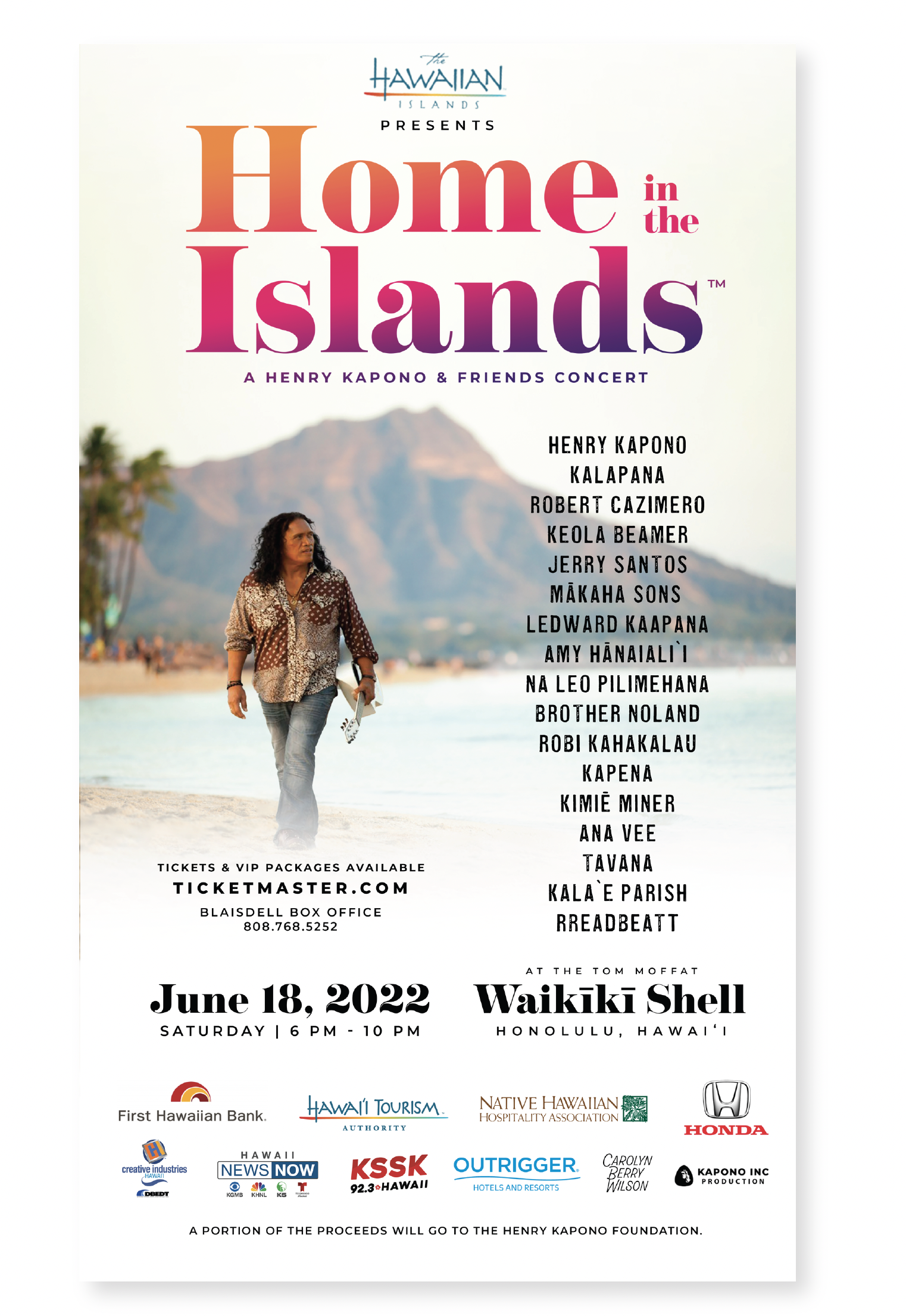 Henry Kapono Concert Poster