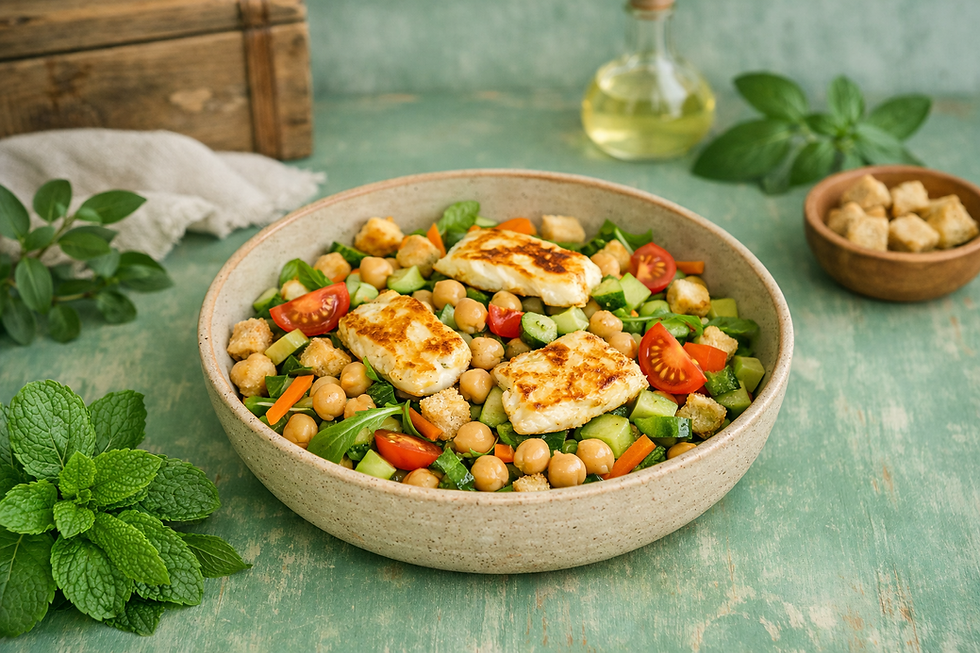 Salade de pois chiche méditerranéenne