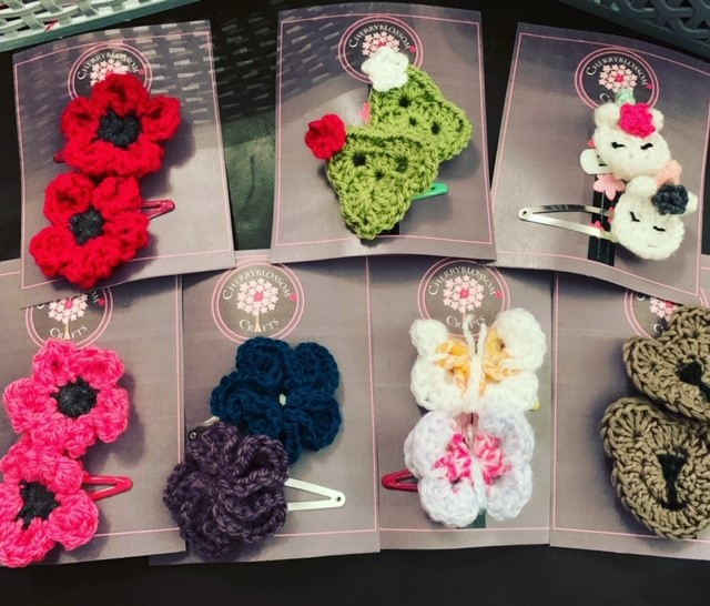 Crochet Hair Slides