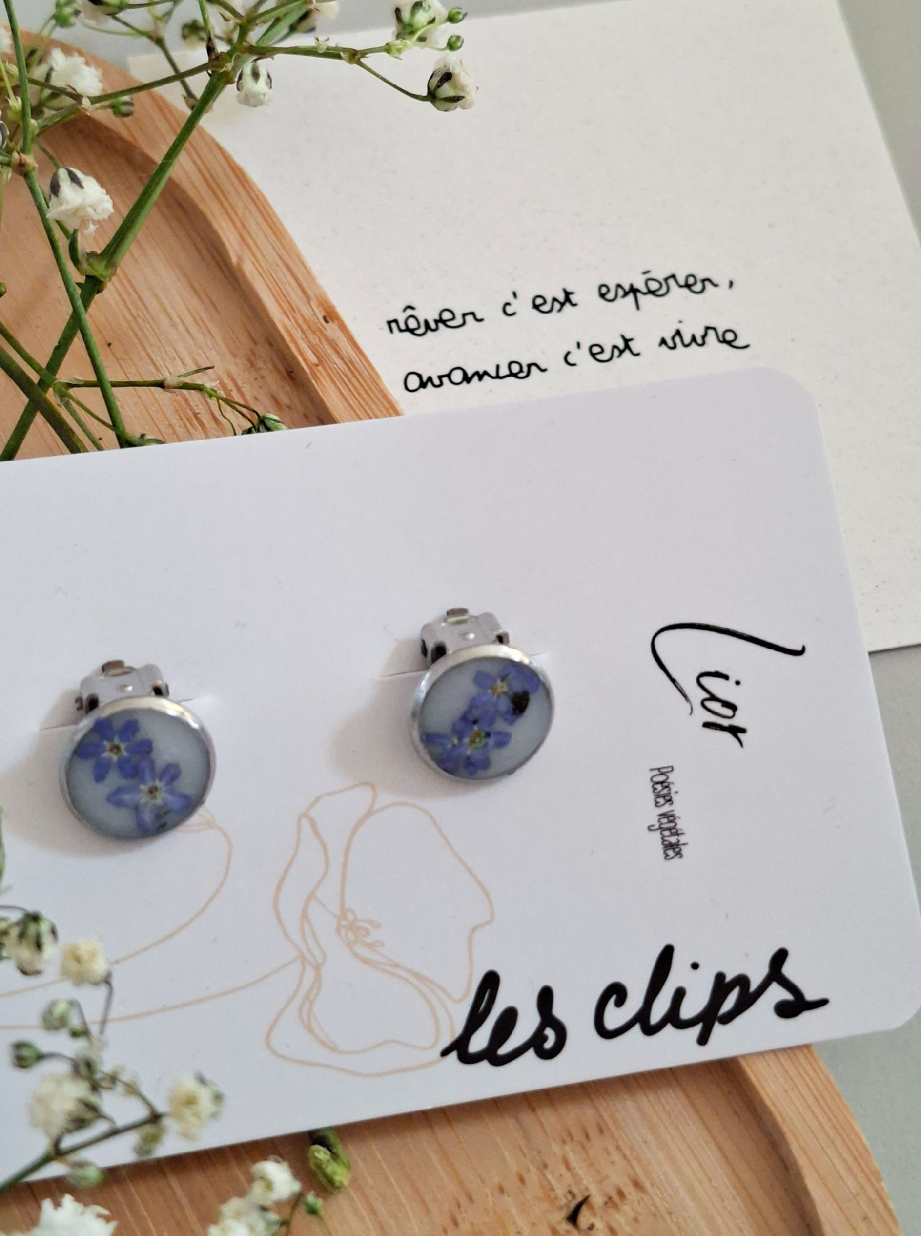 Puces Clips myosotis
