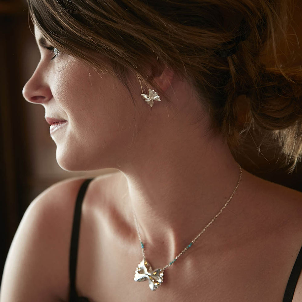 Boucles d'oreilles pâtes farfalle en argent bronze puces