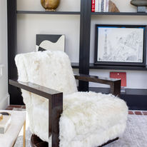Modern transitional living room design at Bolewood in Tulsa Oklahoma