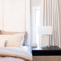 Cozy bedroom interior design in Midtown Tulsa home