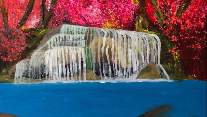 Garden water fountain landscape