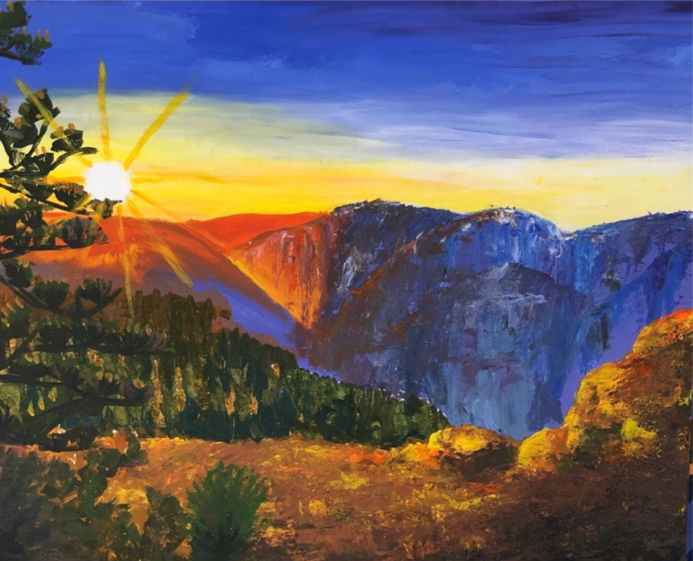 Sunrise mountain landscape