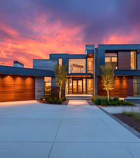 Custom modern home designed by a Michigan architect