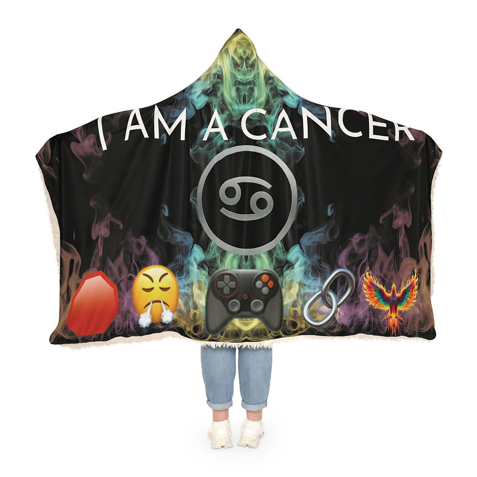 Thumbnail: CANCER HOODED BLANKET STOP FUCKING PLAYING WITH ME Zodiac | Hooded Throw