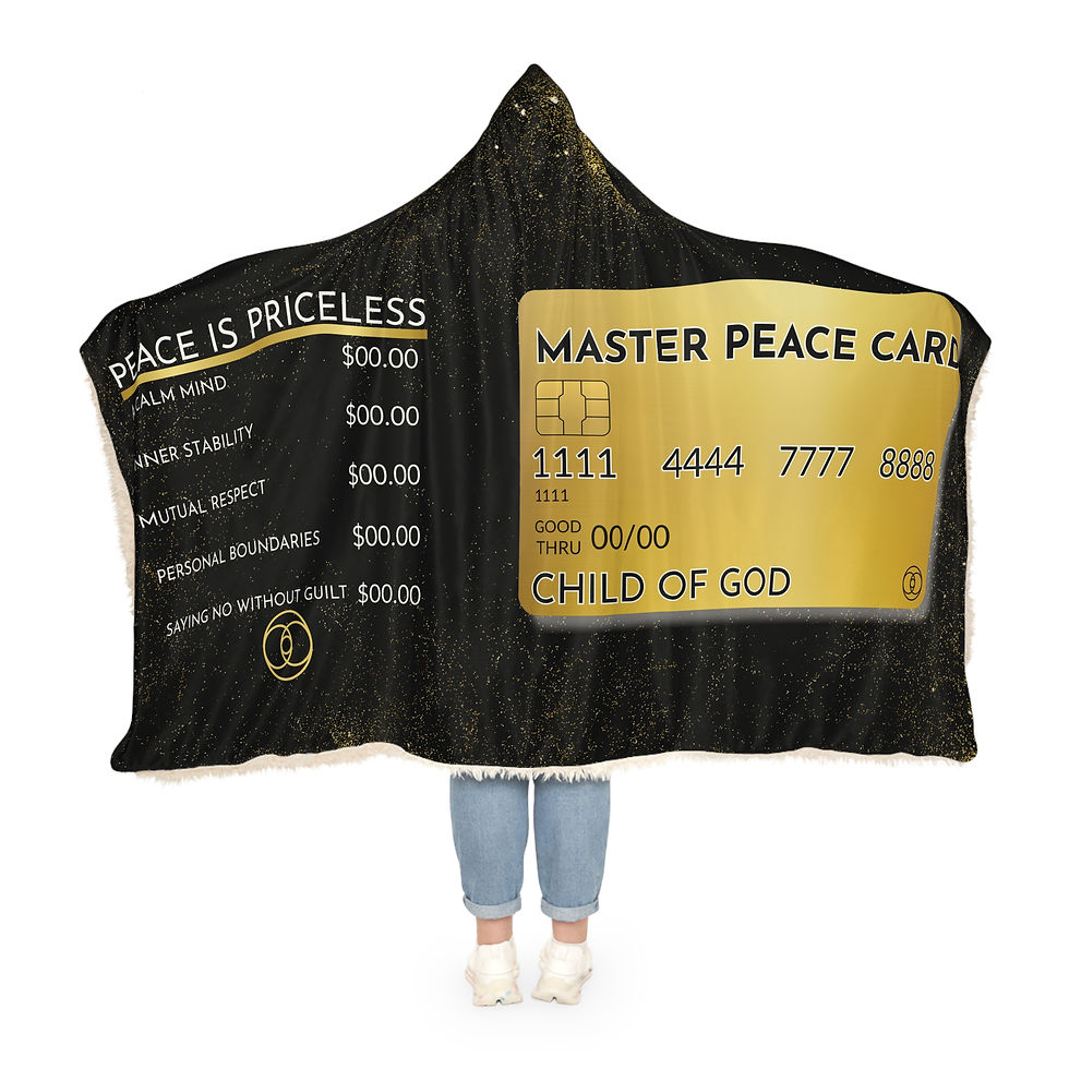 Thumbnail: PEACE IS PRICELESS HOODED BLANKET | Hooded Throw