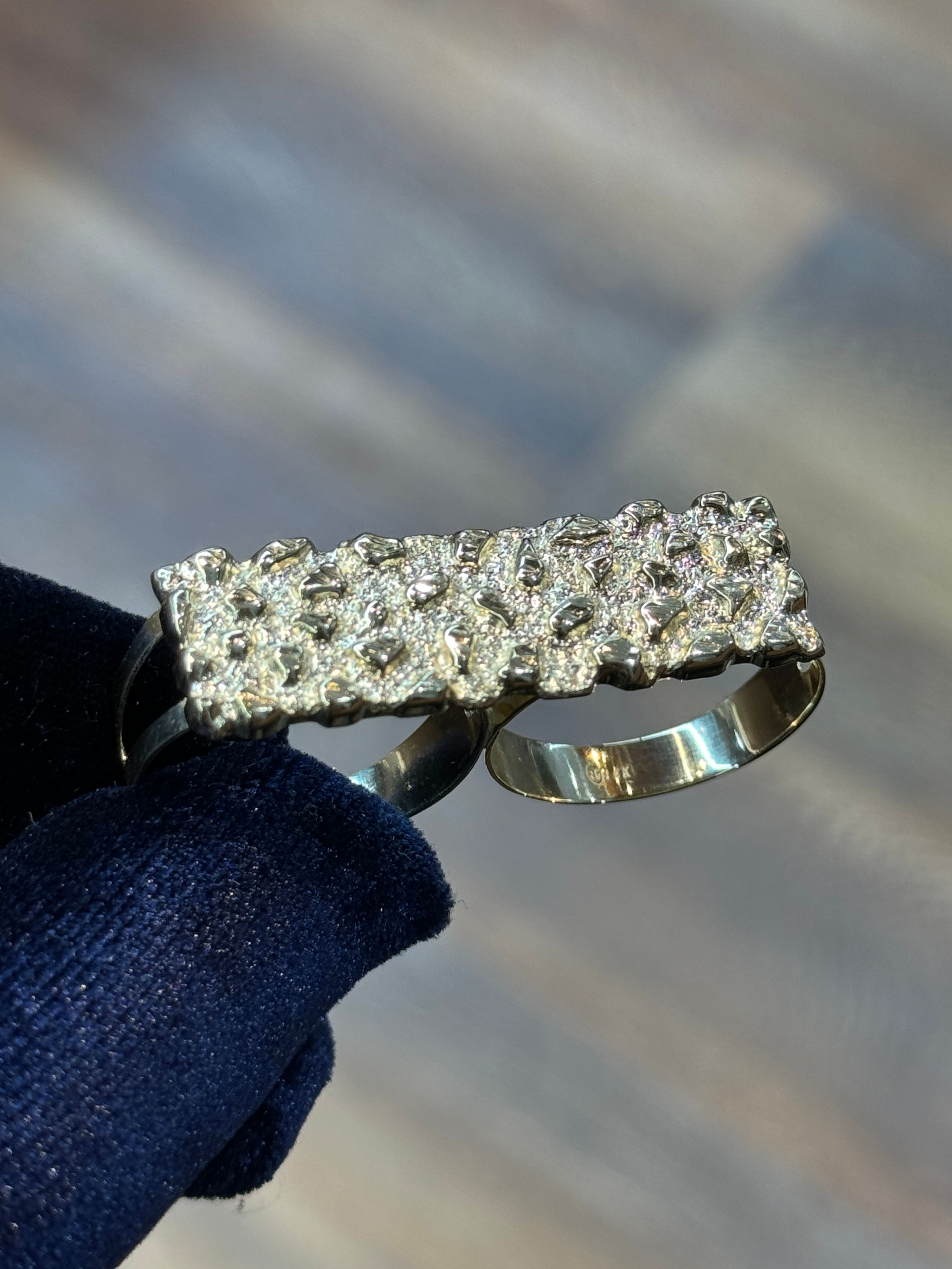 Men's 2 Finger Nugget Ring