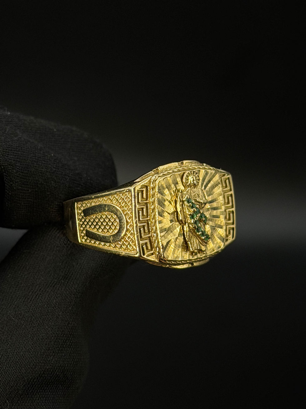 Thumbnail: Men’s Green San Judas Ring #135