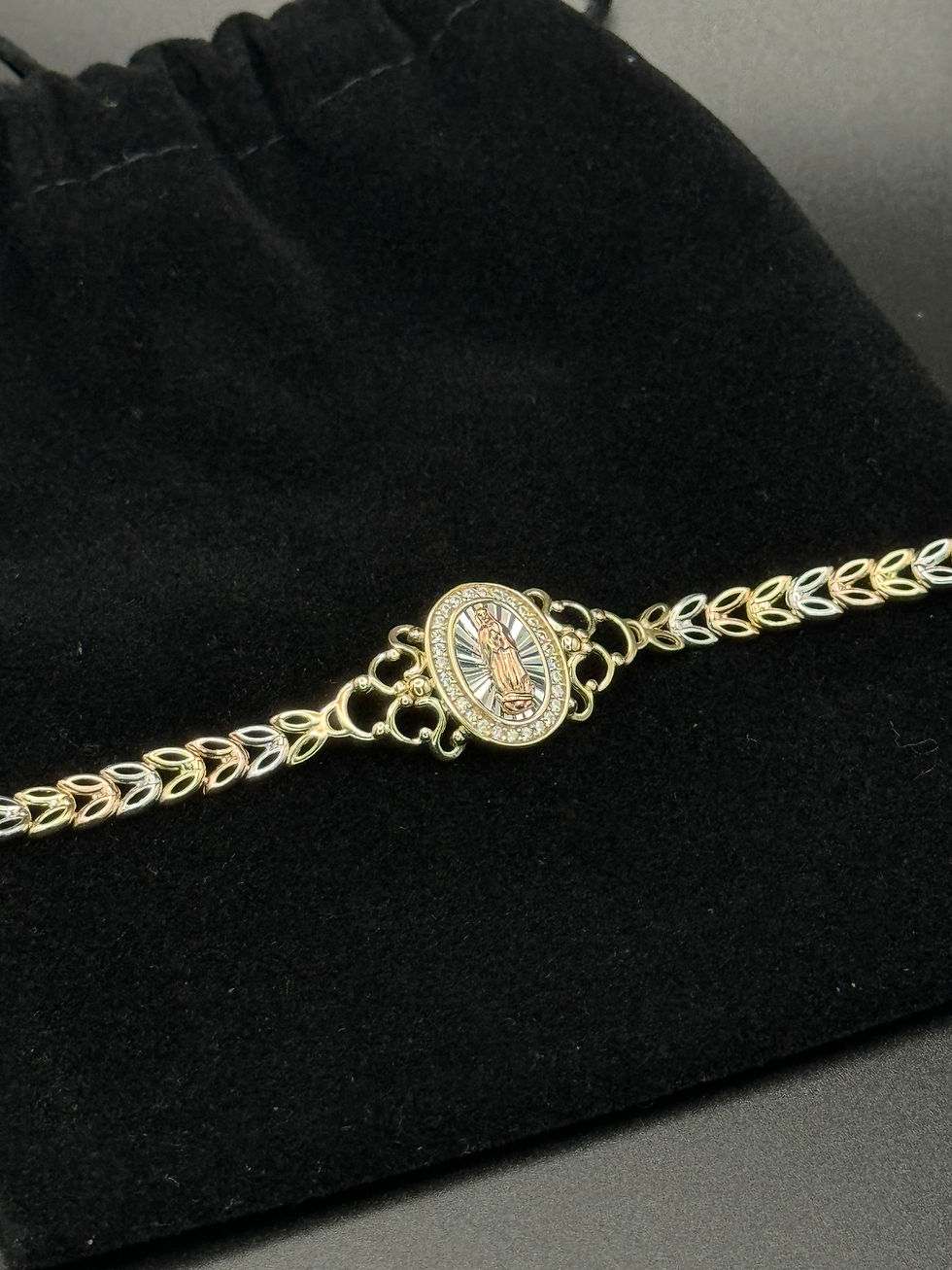 Women's Tri-Color Virgen De Guadalupe Bracelet