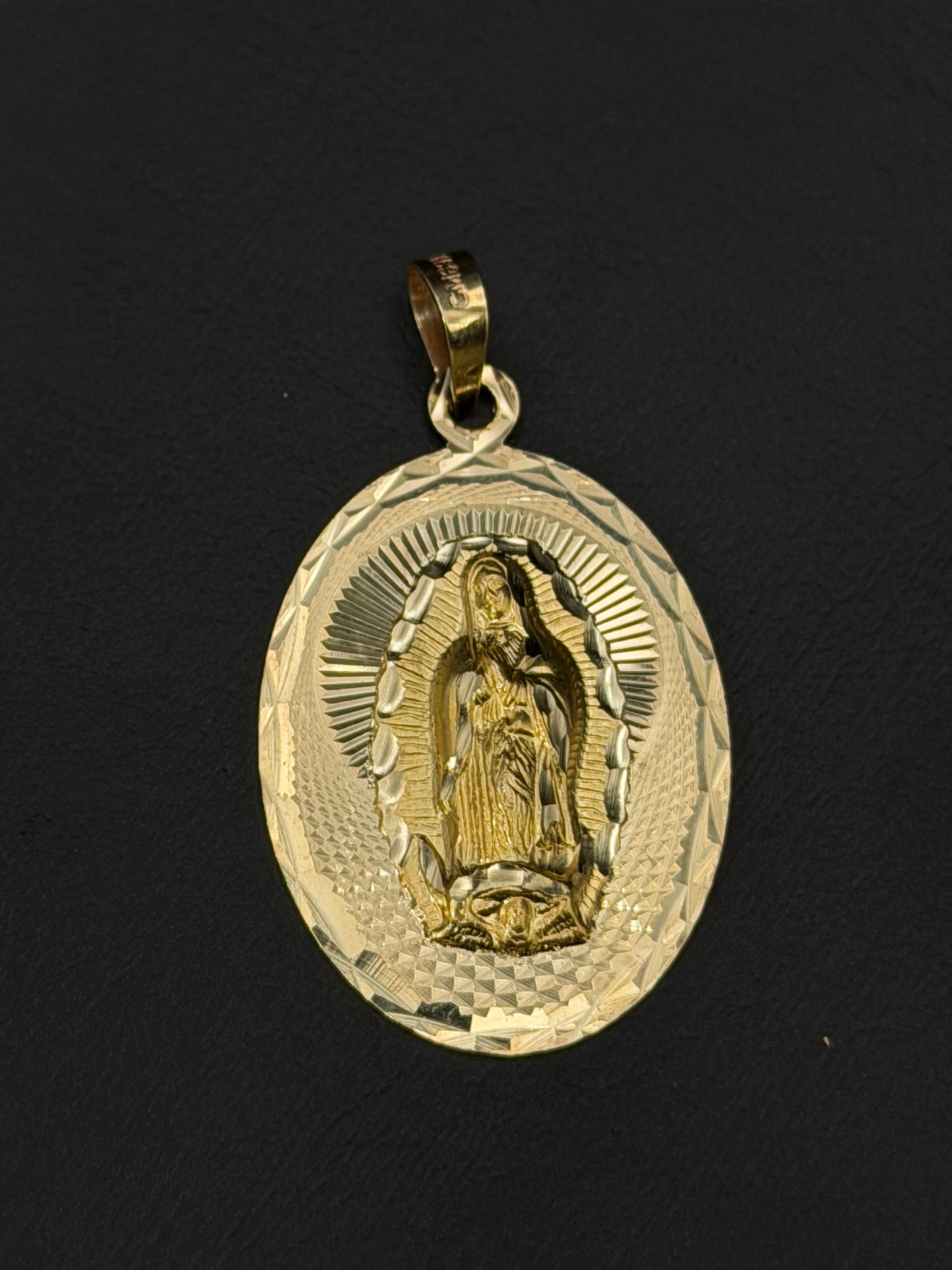 10K Virgin Mary Pendant (Large Size)