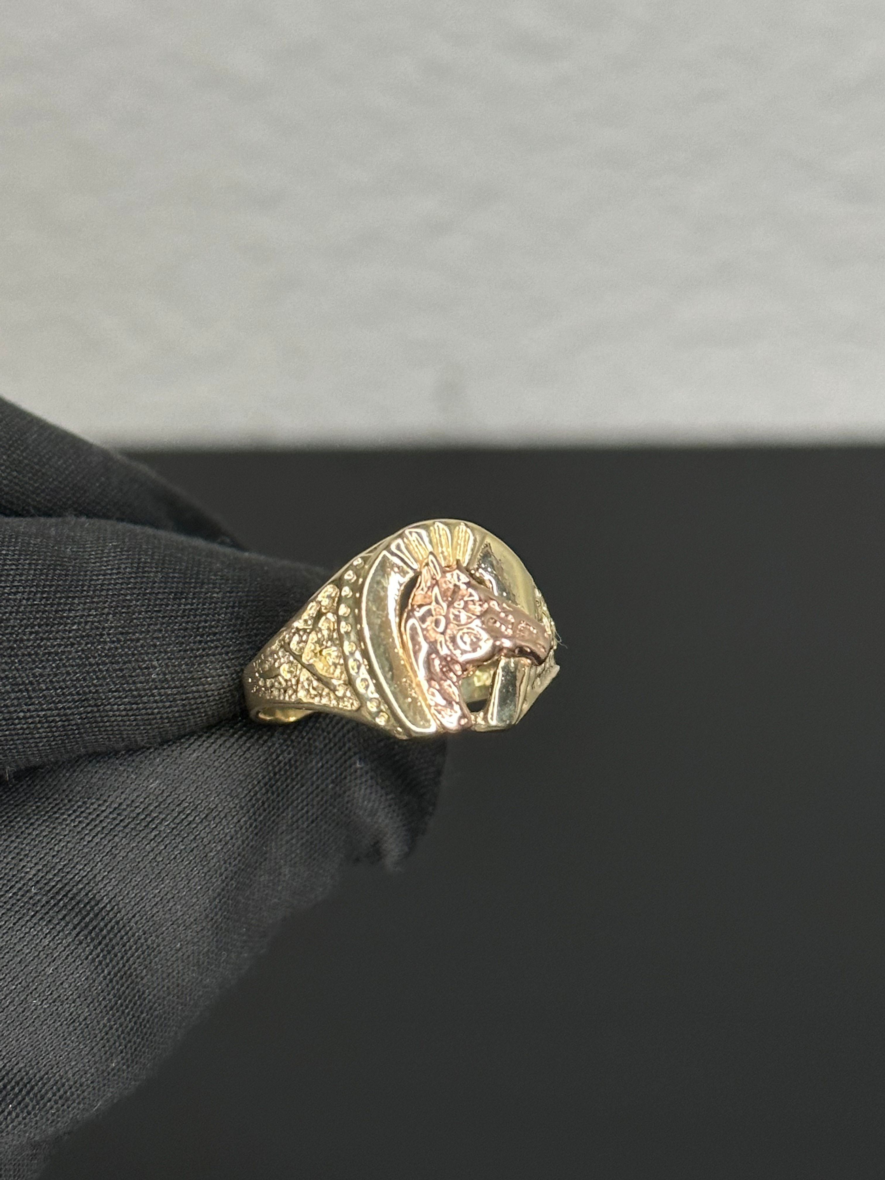 Two-Tone Horseshoe Ring