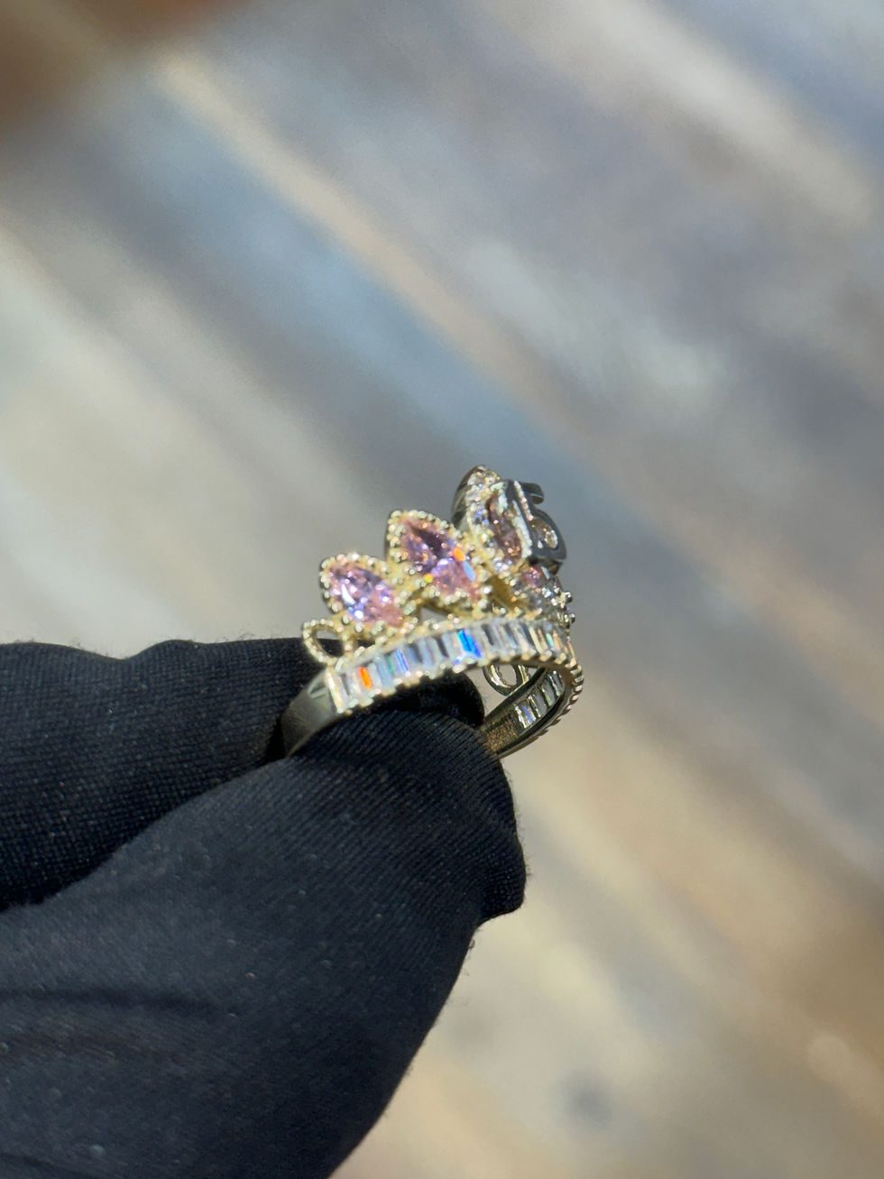 Thumbnail: 14k Gold Quince Crown Rings