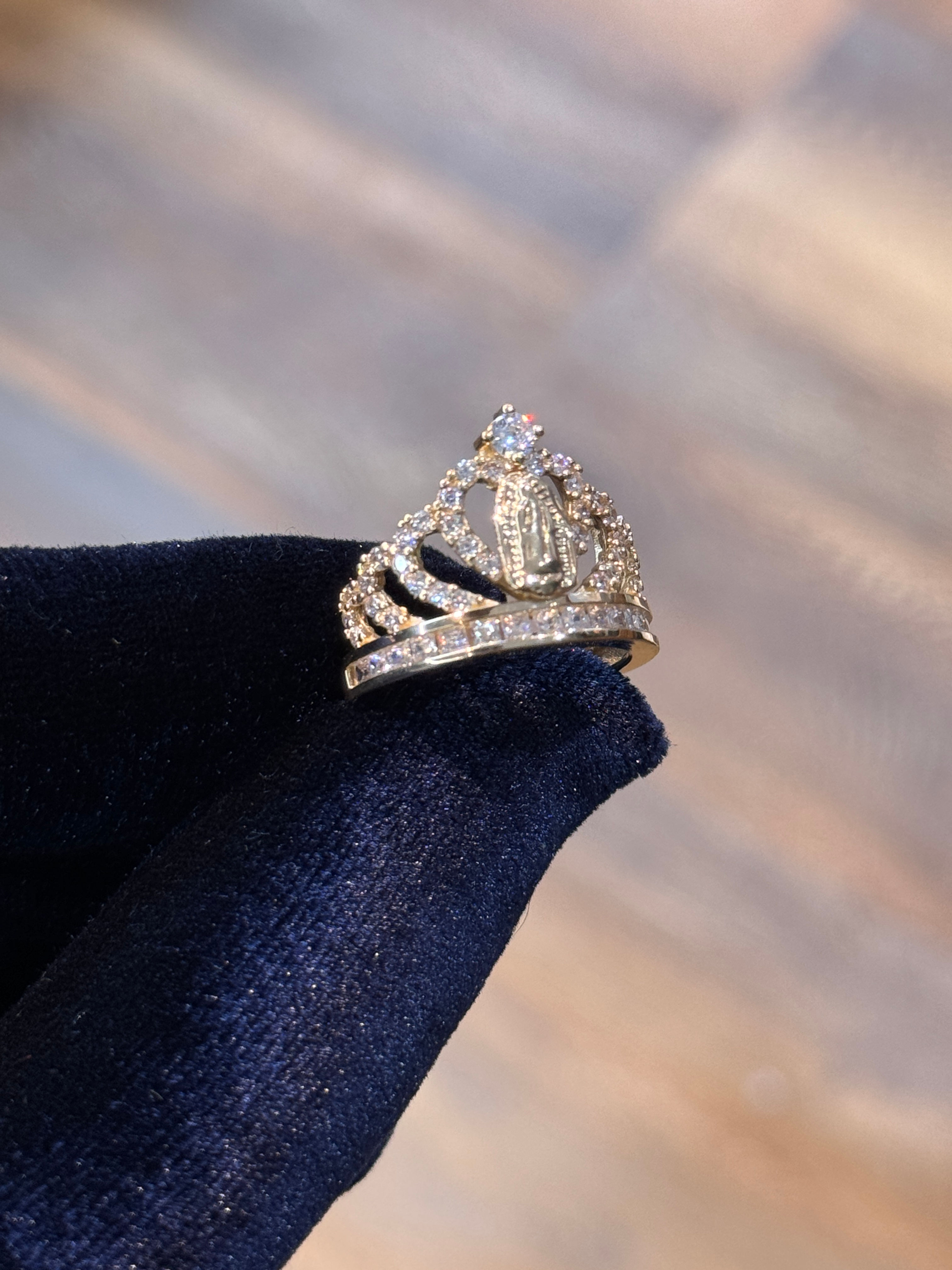 Women's Virgen De Guadalupe Crown Ring