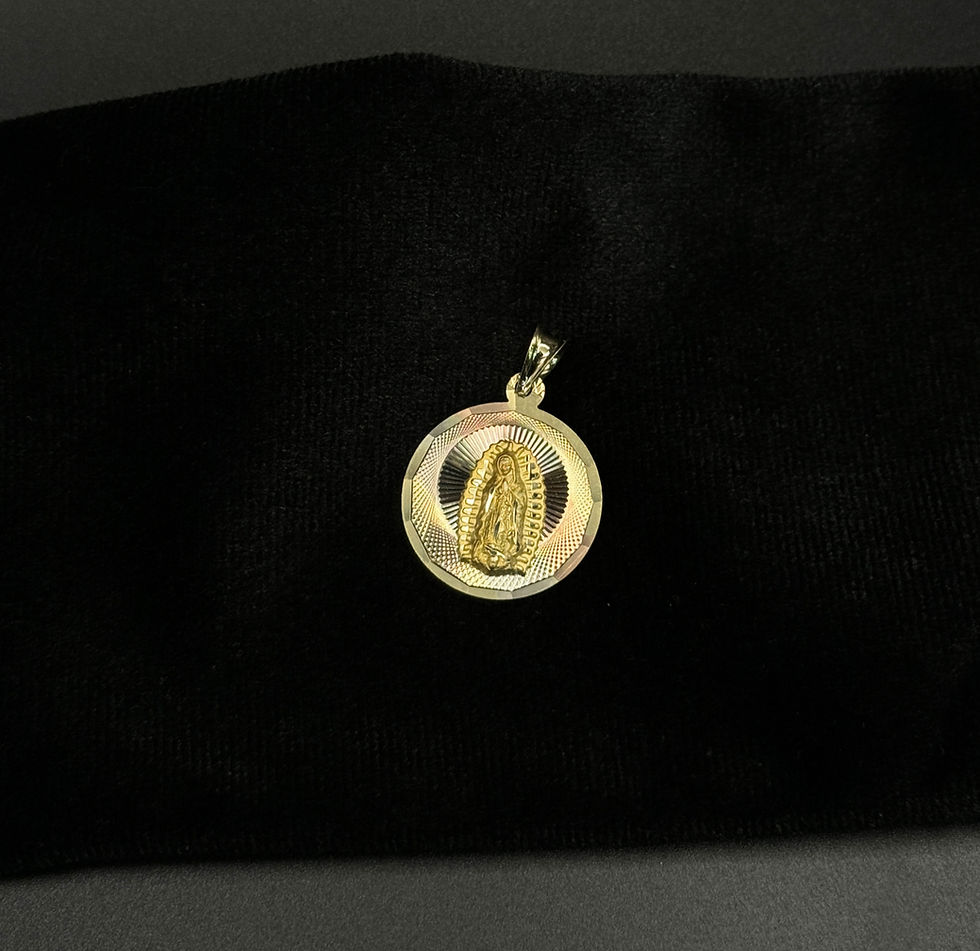 Tri-Color Virgen De Guadalupe Pendant