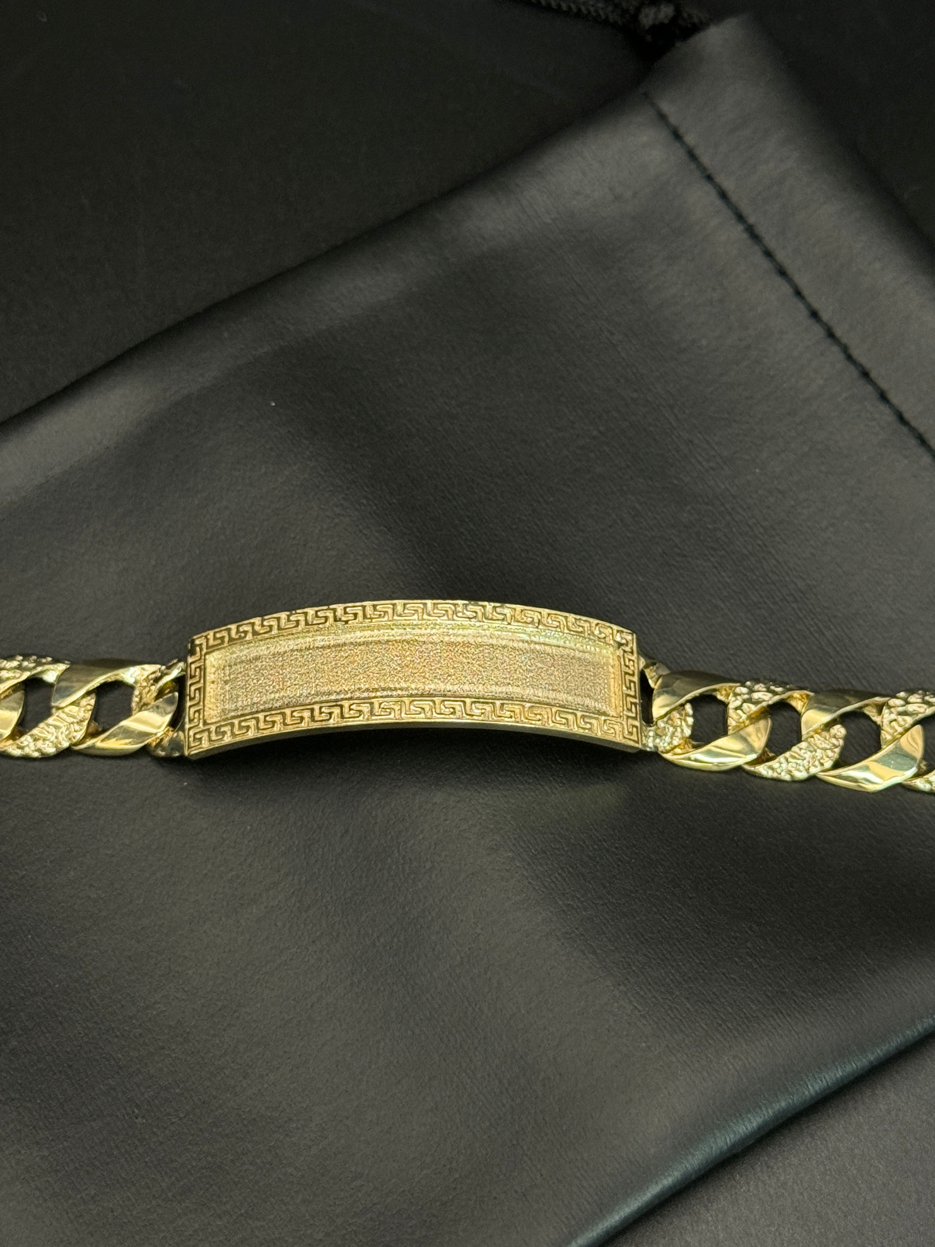 Cuban Nugget Link ID Bracelet