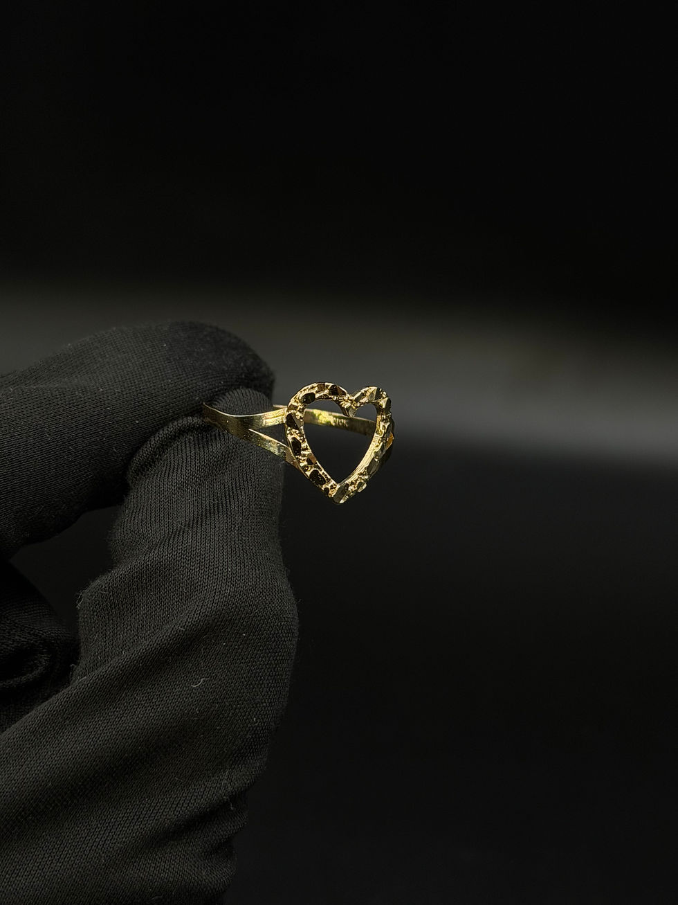 Thumbnail: 10K Heart Nugget Ring