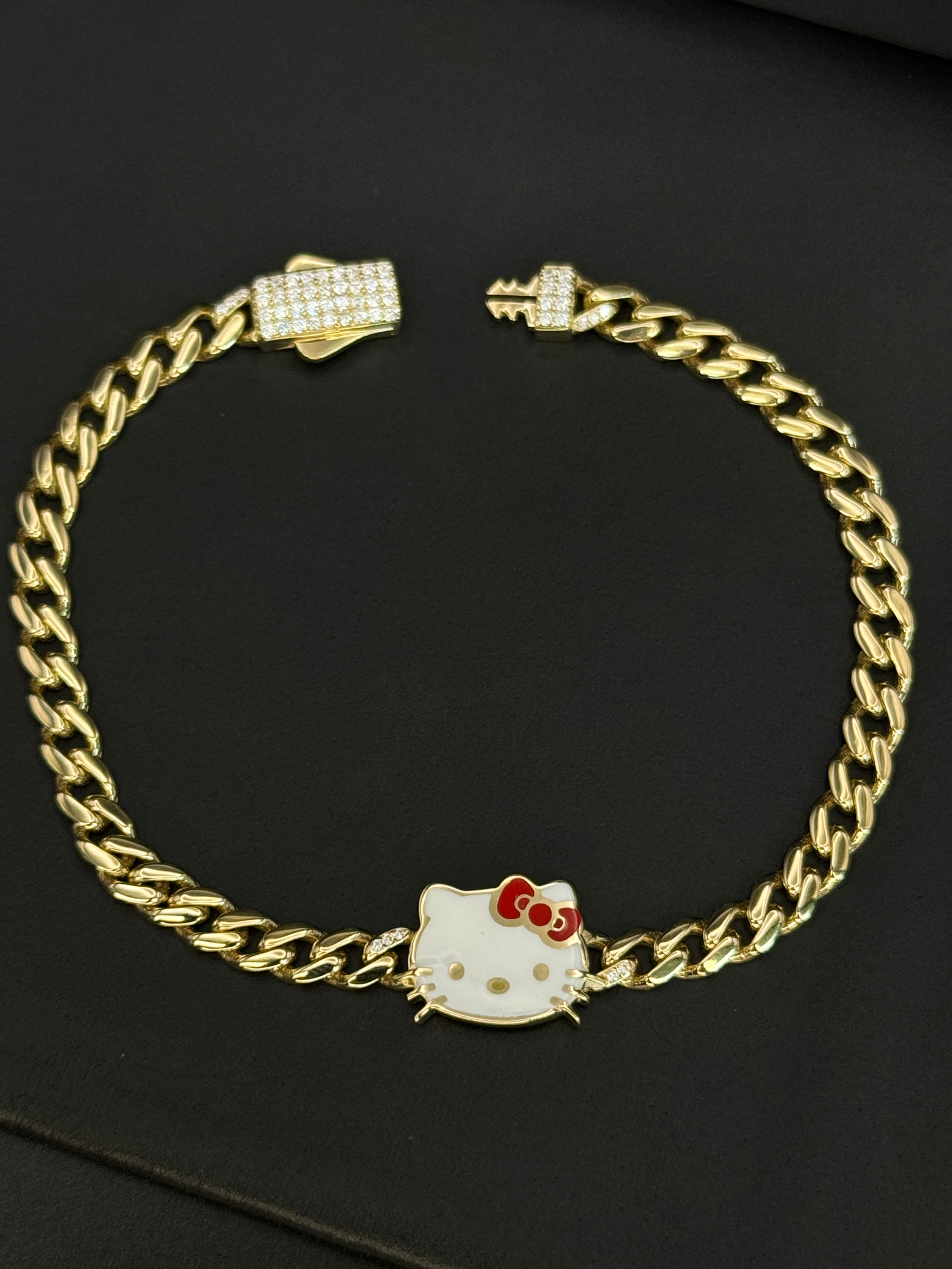 Women's CZ Hello Kitty Bracelet