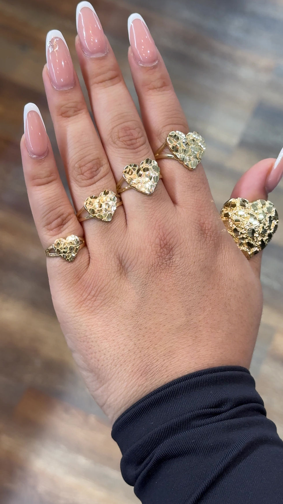 Thumbnail: Women's Medium Heart Nugget Ring