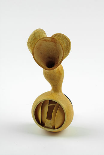 The Secret Garden - a play with bottleneck gourds about open and closed spaces, secrets and nature, contemporary jewelry, jewelry, art jewelry, body object, sculpture for the body