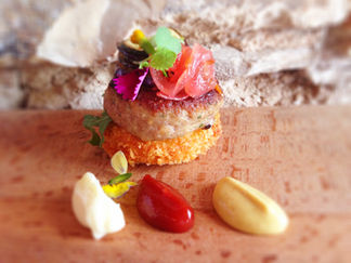 Hamburguesa De Lentejas Y Camote Ahumado.