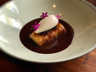 Pan Perdido, Con Natillas De Chocolate Negro Y Ron .