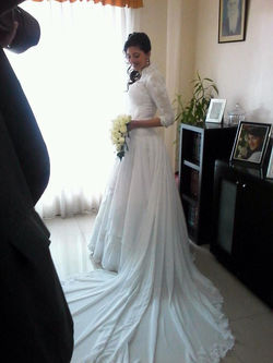 Vestido de novia con mangas