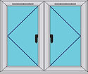 double casement window, excellent for office/bedrooms in my home