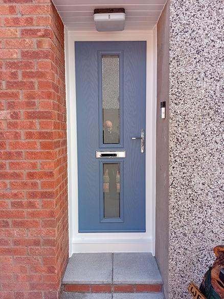 blue composite door, front door replacement lanarkshire, wishaw new door, pvc window and door replacment, high quality doors, glasgow composite door, supplt and fitted, tradesmen hurst composite door price, shotts, east kilbride, cumbernauld, paisley, light blue front door fancy, side oanel with satin glass, home improvements central scotland upvc, white front door, hurst brochures, hurst doors glasgow, duck blue front door glasgow, shotts, livingstone, stainless steel letter box, no pressure sales, is my front door secure glasgow
