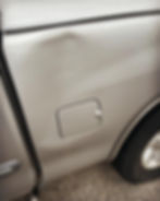 Large dent on bedside of Toyota Tundra