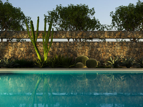 Samuel North Garden Design Render Mediterranean Retreat