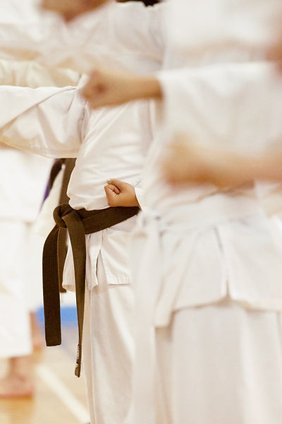 Group Karate Practice