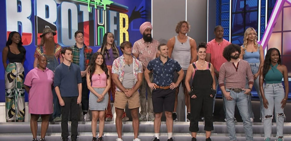 Big Brother 25 cast standing on stage