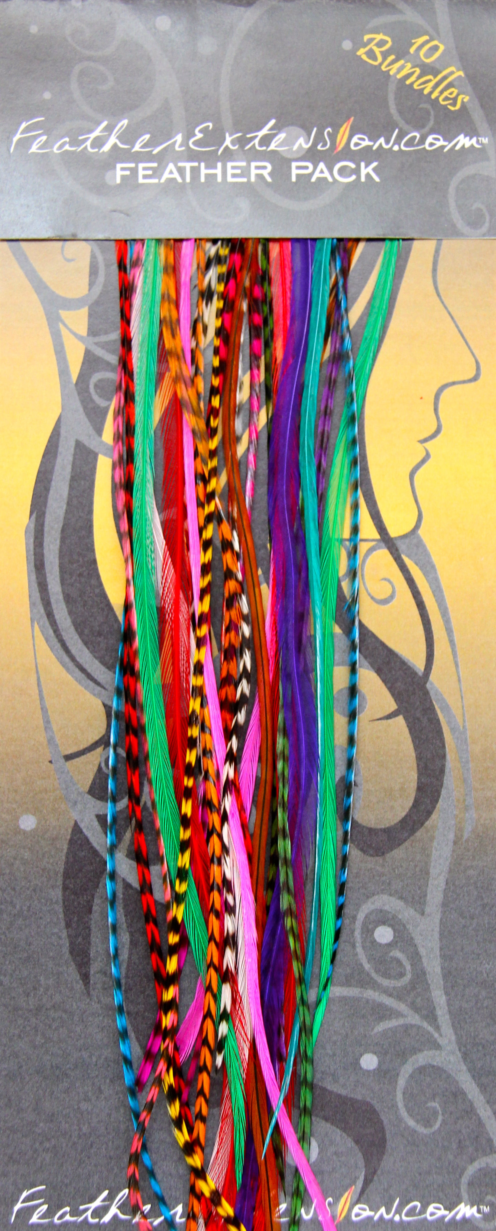 Rainbow Sprinkles Mix Color Feather Extension Pack