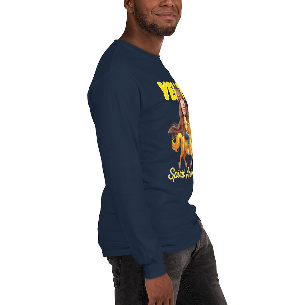 Thumbnail: Men’s Long Sleeve Yellow Is My Spirit Animal Shirt