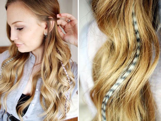 Thumbnail: Synthetic Clip-In Feather Extensions: Multi Colors