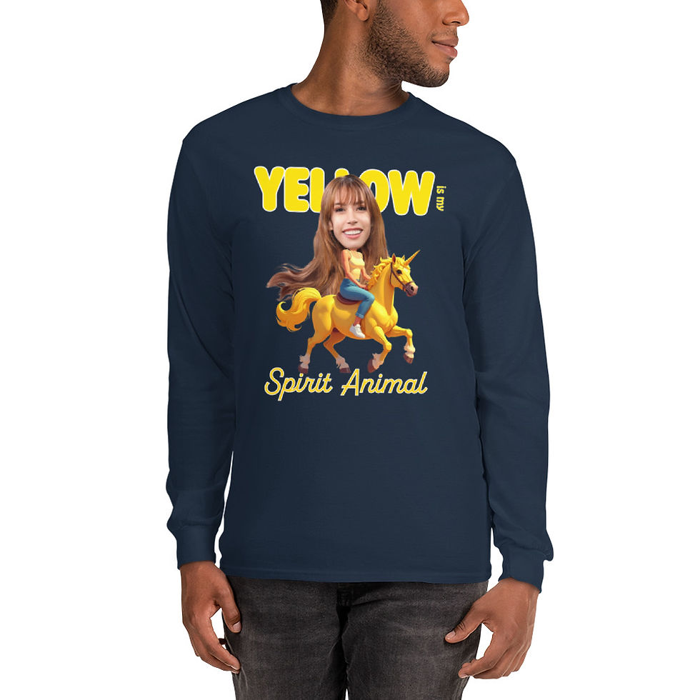 Thumbnail: Men’s Long Sleeve Yellow Is My Spirit Animal Shirt