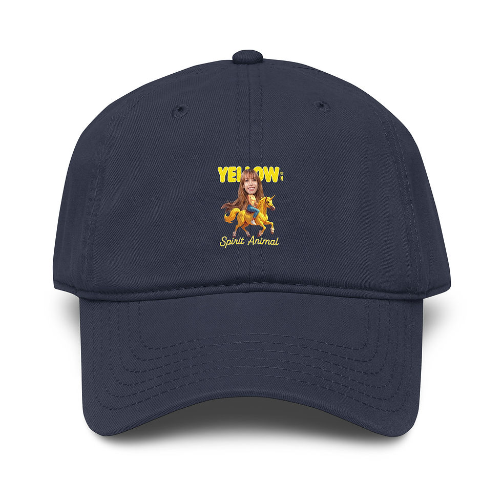 Thumbnail: Garment Washed Yellow Is My Spirit Animal Baseball Cap