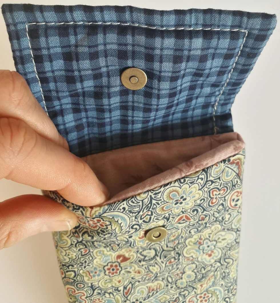 Miniatura: Porta celular grande Azul mariposa