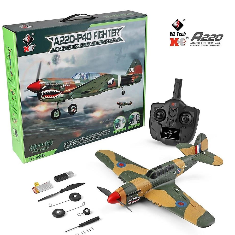 Miniatyrbilde: WLtoys P-40 Warhawk 4ch 2.4GHz - Rcbilen.no