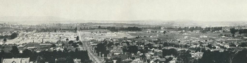 Looking down High Street from Malvern: the line of trees at the top of the photograph is Kooyong Koot.