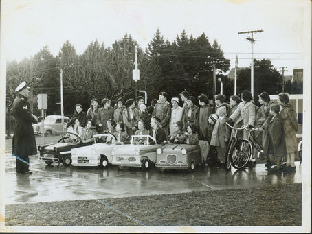 Girl Guides at Kew Traffic School, 1961